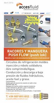 RACORES Y MANGUERA PUSH FLOW (push lok)